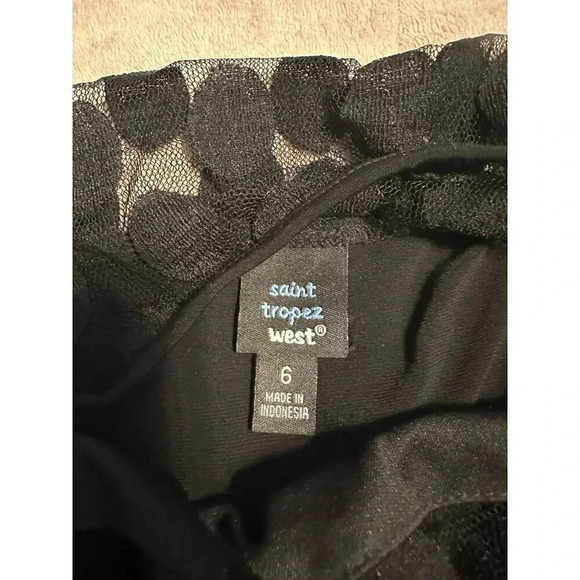 Saint Tropez West Black Dress Size 6 Cocktail Little LBD Dressy - Picture 3 of 7